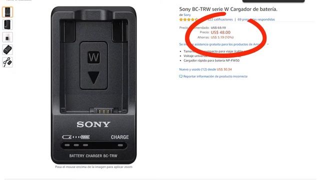 Ravpower NP FW50 Remplazo Baterias Sony A5000 a 6500 смотреть онлайн