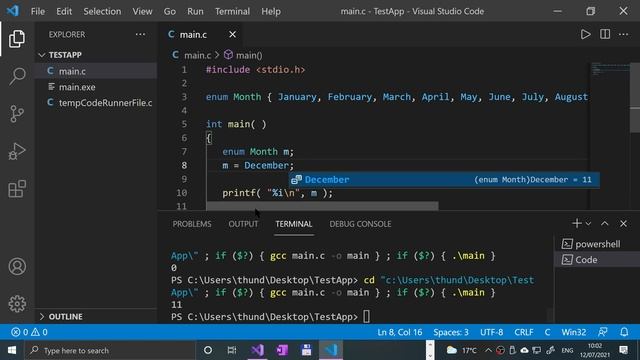 Enumerated Type (enum) - C Programming смотреть онлайн