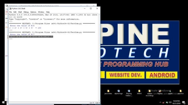 Python Program to find sum of factorials series смотреть онлайн