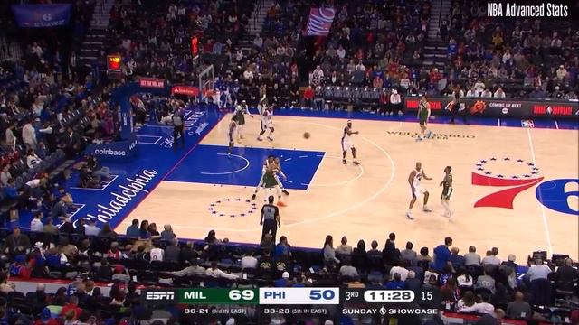 Giannis Antetokounmpo 30 pts 12 rebs 9 asts vs Sixers 23/24 season смотреть онлайн