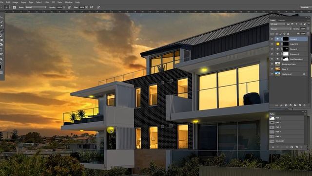 Photoshop Tutorial - Changing Day to Dusk with Lighting in Real Estate Photos смотреть онлайн