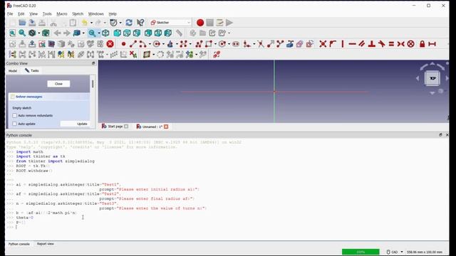 FreeCAD: Python scripting tutorial | How to design an Archimedean spiral смотреть онлайн