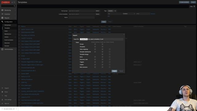 ZABBIX Template Export / Import смотреть онлайн