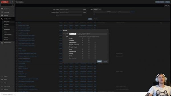ZABBIX Template Export / Import