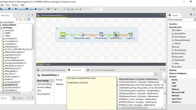 tFlowToIterate and tIterateToFlow in Talend смотреть онлайн