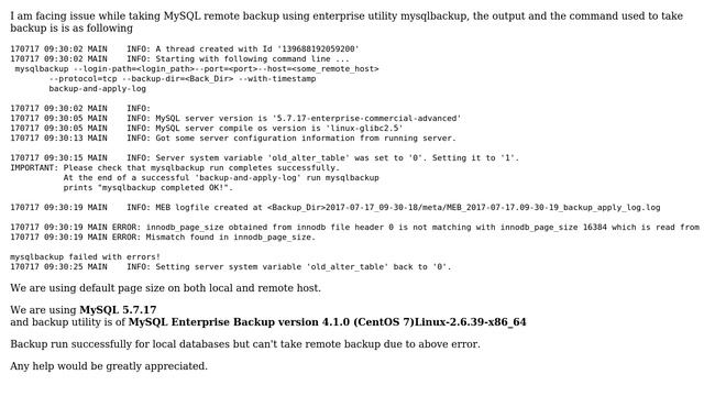 Databases: page size Issue in mysqlbackup command (2 Solutions!!) смотреть онлайн