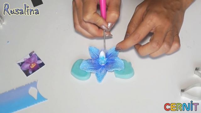 DIY ❤ Голубая орхидея ❤ Мастер-класс ❤ Создание украшений ❤ Полимерная глина смотреть онлайн