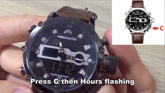 Megalith Watch 8051M Instruction -how To Set Time Date Week