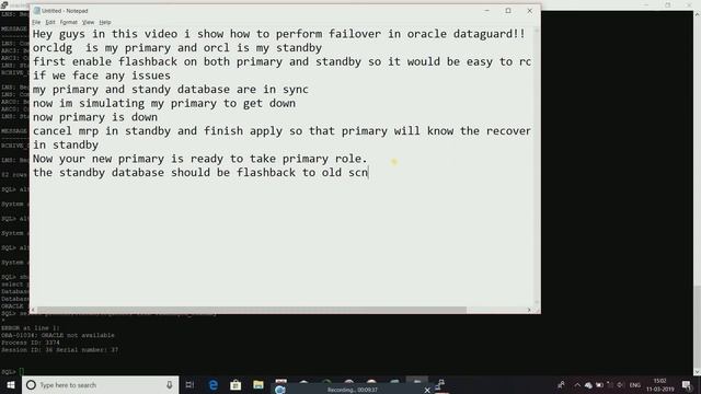 dataguard failover смотреть онлайн