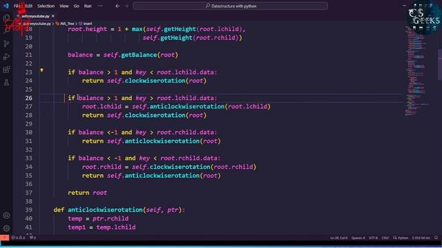 Python DSA Class #51:--Code For Deleting A Node in AVL Tree (Part 2) || Applying Rotation смотреть онлайн