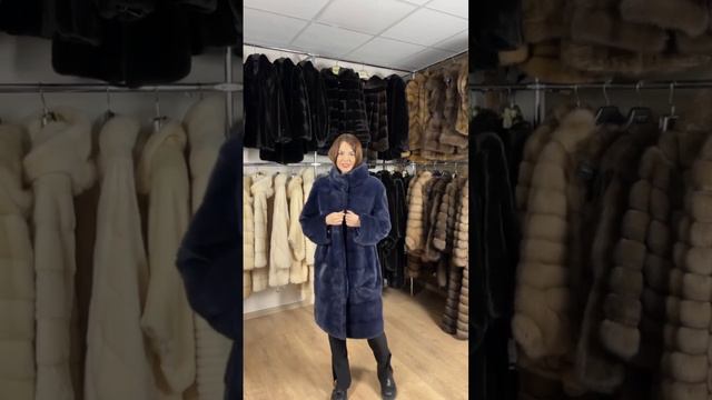 Шуба поперечка из меха норки. Золотое Руно. смотреть онлайн