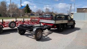 ПРИЦЕП "БАТРАК"(полуприцеп с подкатной тележкой) с тягачом на базе автомобиля ВИС-2346