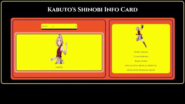 React.js Shinobi Info Card Project смотреть онлайн