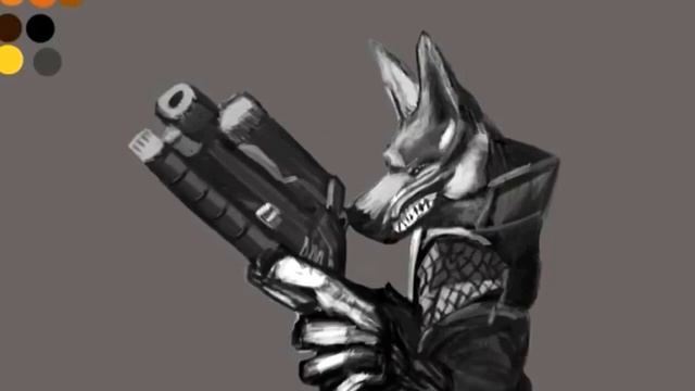 Sketch Club iPad Speed Paint Video - Nash! Ex Cop! Anthro Dog Art смотреть онлайн