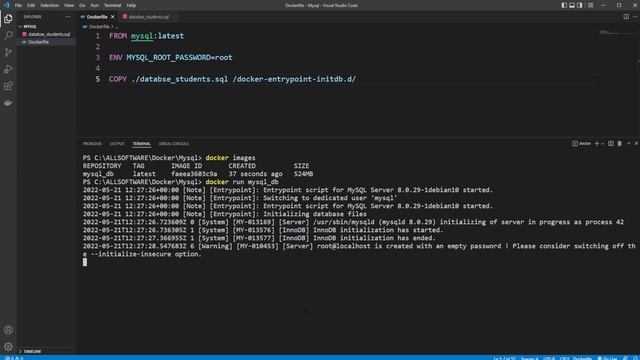 How to run MySQL in a Docker container with dockerfile смотреть онлайн