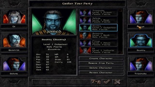 Wizardry 8 - All Faerie Team - Episode 1: Character Creation & First Battles смотреть онлайн