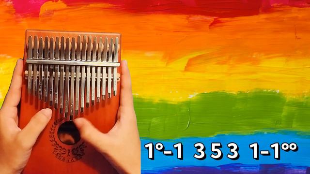 Somewhere Over the Rainbow Kalimba Cover (with Numbered Notation Tabs) смотреть онлайн