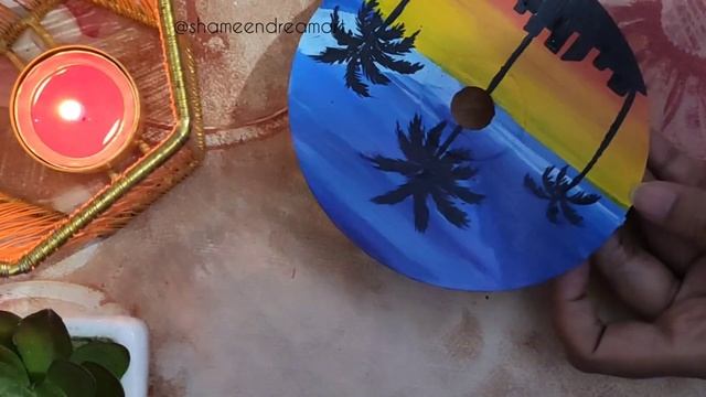 #cdpainting #cdart #diy easy CD Painting for beginners | CD DIY | wall decor idea | shameendreamart смотреть онлайн