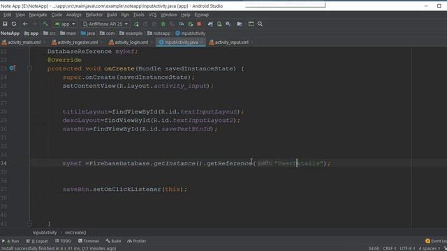Note App Firebase Realtime Database Note Save In Database Part Three смотреть онлайн