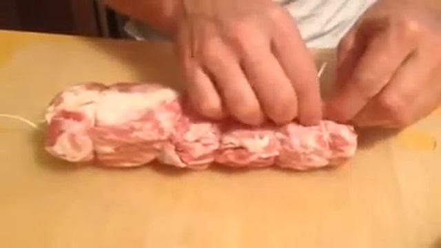 Как обвязать мясо перед копчением смотреть онлайн