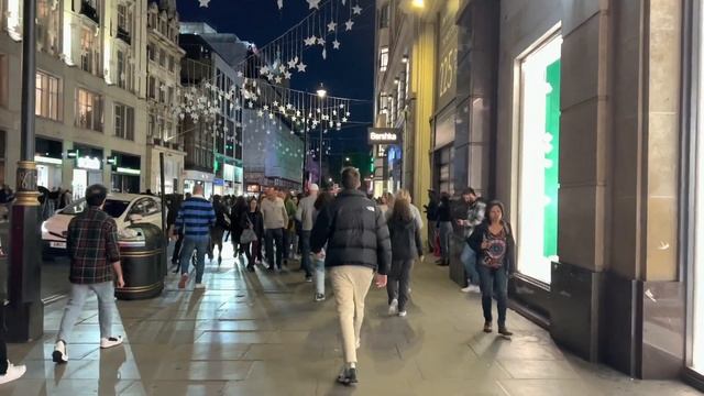 London Night Walk ?? OXFORD STREET, Selfridges To Tottenham Court Road Station | Walking Tour 4K HD