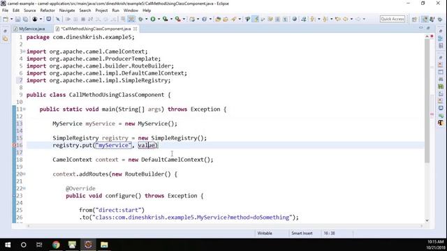 #11 Apache Camel Tutorial for Beginners - Calling a Method using Bean Component смотреть онлайн