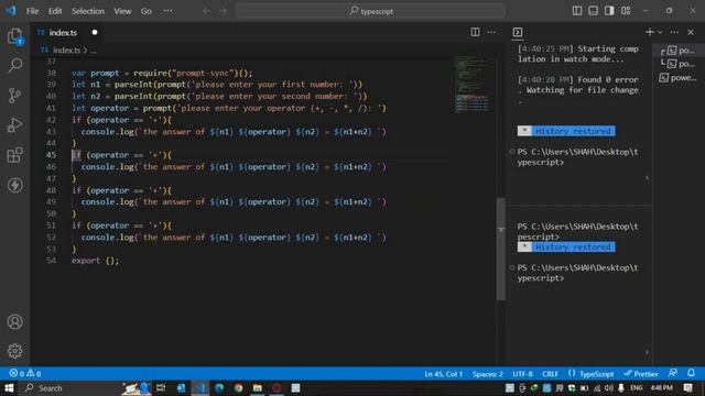 How to make Calculator with User Input | Mini Project | TypeScript/JavaScript | Prompt-Sync Library смотреть онлайн