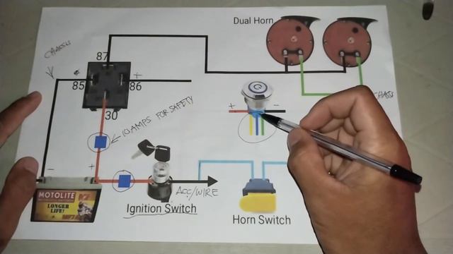 DUAL CONTACT NA BUSINA PWEDENG STOCK HORN AT PWEDENG DUAL HORN ( WIRING DIAGRAM ) смотреть онлайн