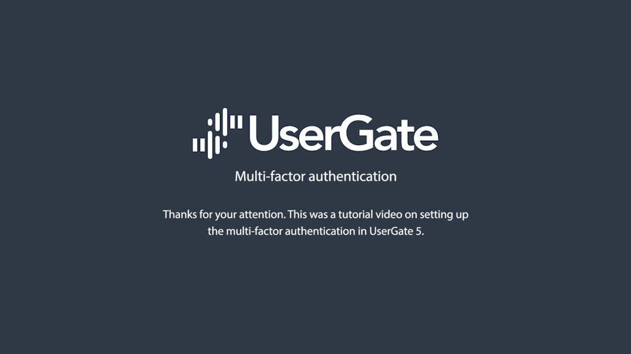 UserGate 5. Multi-factor authentication смотреть онлайн