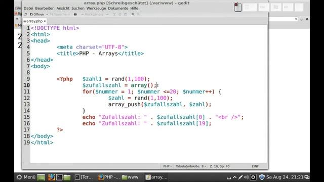 PHP-Programmierung - Arrays - Listen-Arrays смотреть онлайн