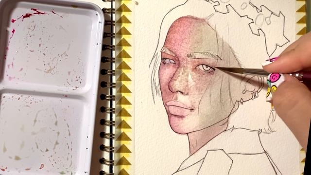 HOW TO: WATERCOLOUR PORTRAITS | Answering Your questions + Painting Hyunjin Stray kids смотреть онлайн