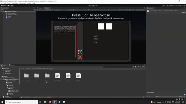 Grid-based Inventory Engine Unity Asset - Basic features and custom item creation tutorial смотреть онлайн