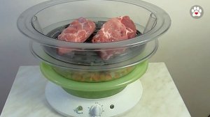 Правильное питание. Мясо с овощами. Быстро, вкусно и полезно в пароварке.  Спасибо Вкусно