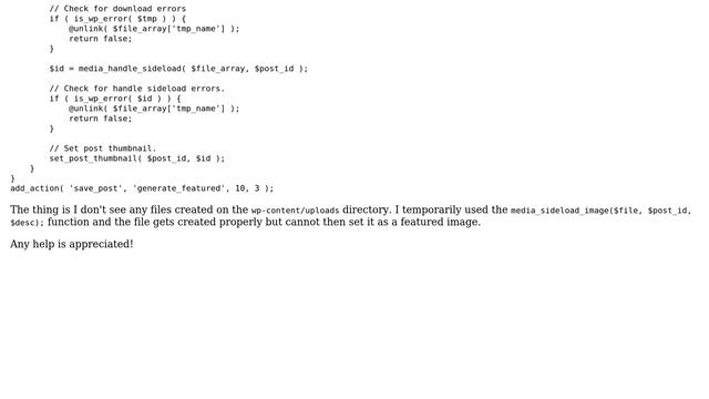 Wordpress: Create featured image from a remote url when creating a post смотреть онлайн