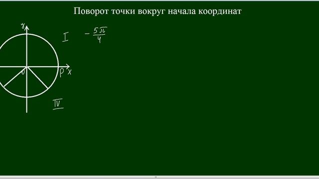 Поворот точки вокруг начала координат смотреть онлайн