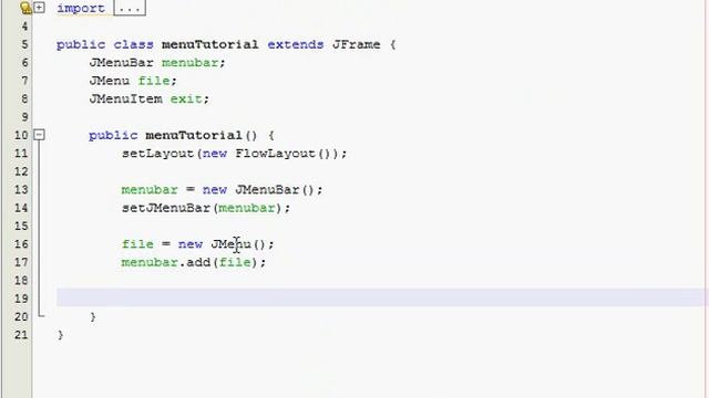 Java GUI Tutorial 8 - Menus смотреть онлайн