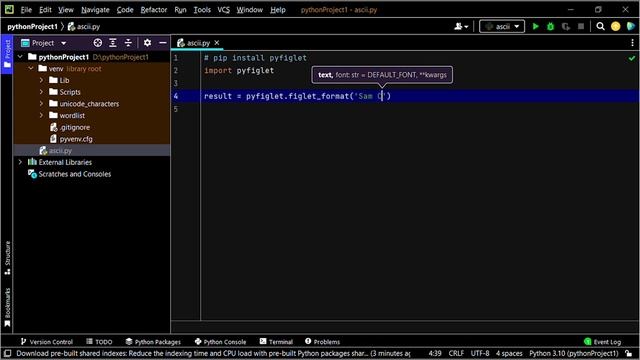 How To Convert Text To ASCII Art By Python Pyfiglet Library смотреть онлайн