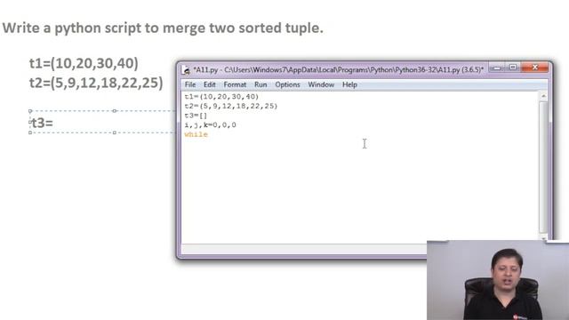 Python Program to merge two tuples | MySirG.com смотреть онлайн
