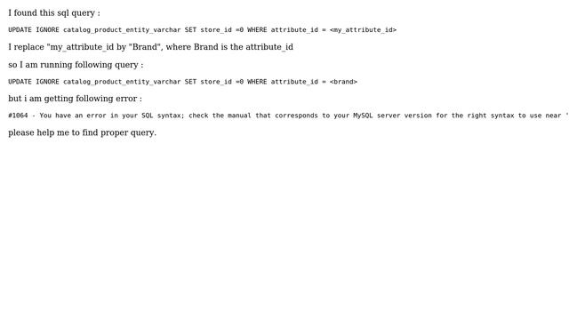 Magento: #1064 - You have an error in your SQL syntax; (2 Solutions!!) смотреть онлайн