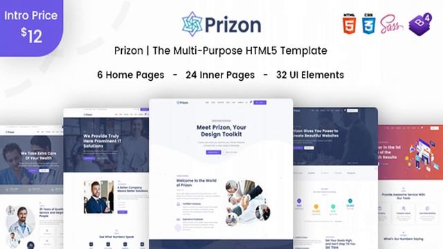 Prizon - Multipurpose html5 template for SASS | Themeforest Website Templates and Themes смотреть онлайн