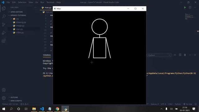 Draw a Man using OpenCV Python (Easy & For Beginner)(DIY) смотреть онлайн