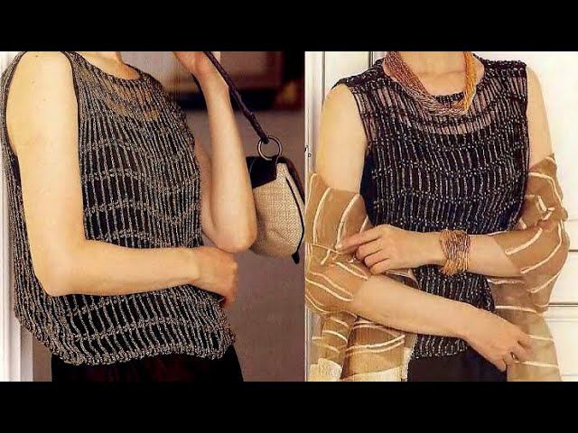 Узор крючком для топа - Подробный МК по разбору узора крючком - Вязание крючком начинающим смотреть онлайн