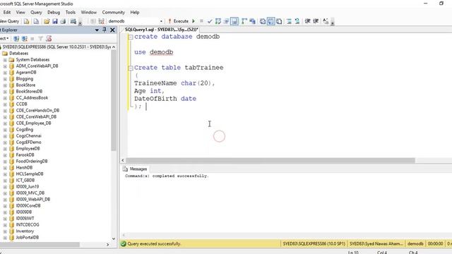 Creating SQL Server Table with out Constraints смотреть онлайн