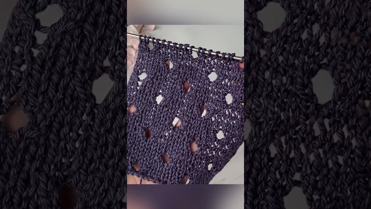 Ажурный горошек узор спицами на лето #вязание #shorts смотреть онлайн