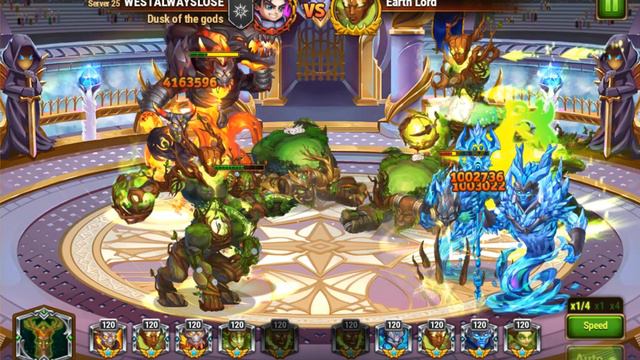 (Slow Motion Replay) Defeat EARTH LORD, Titan Battle with Elemental Lord, #HeroWars смотреть онлайн