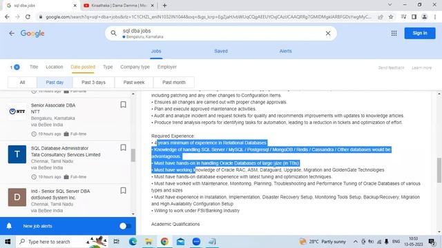 SQL DBA JOB OPENINGS FOR Accenture, TCS, NTT смотреть онлайн
