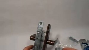 Замко врезной ЗВ4 с ручками. англ. цилиндр Медь