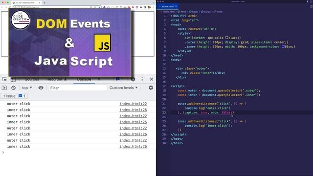 JavaScript Events | addEventListener Options смотреть онлайн