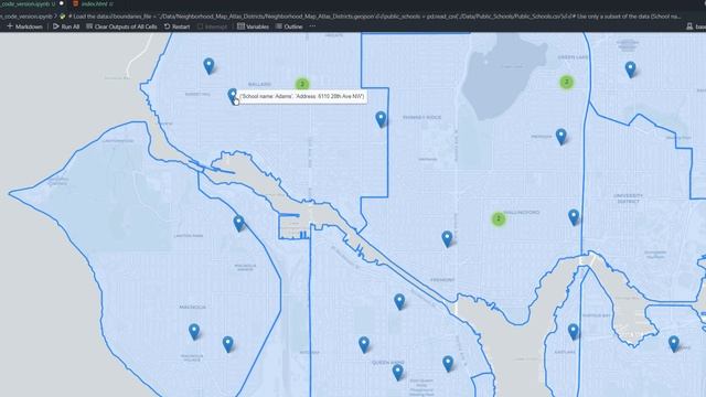 Seattle Public Schools using Folium смотреть онлайн
