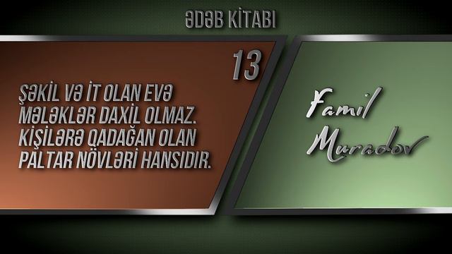 13. Ədəb kitabı \ Famil Muradov смотреть онлайн